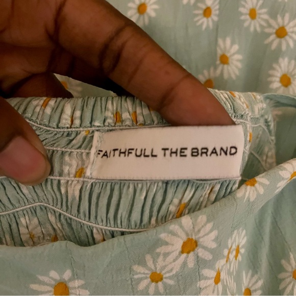 Faithfull the Brand Frankie Seafoam Blue Zhoe Floral Print Jumpsuit - Picture 12 of 16